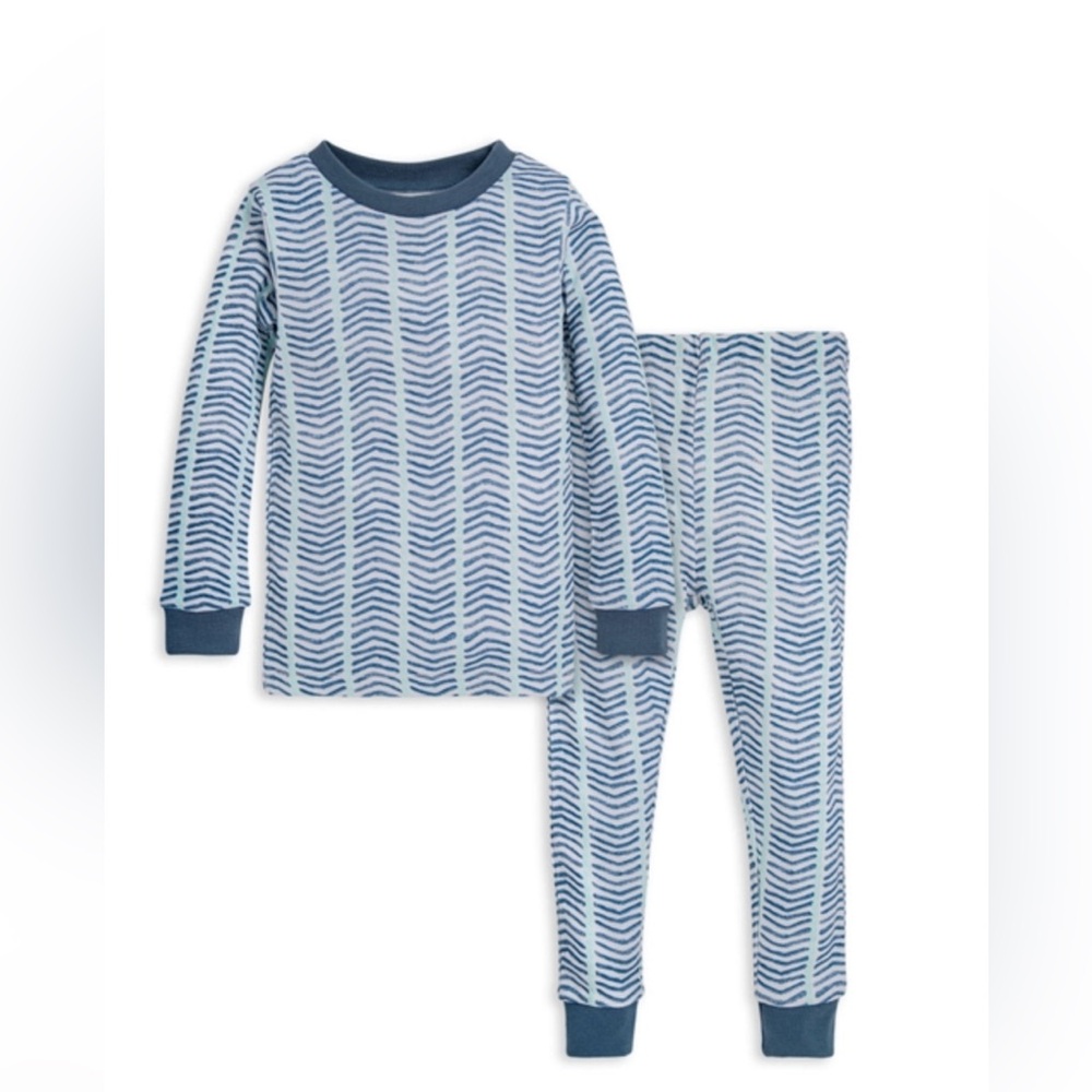 🐝Burt’s Bees Watercolor Chevron Snug Fit Organic Cotton Pajamas